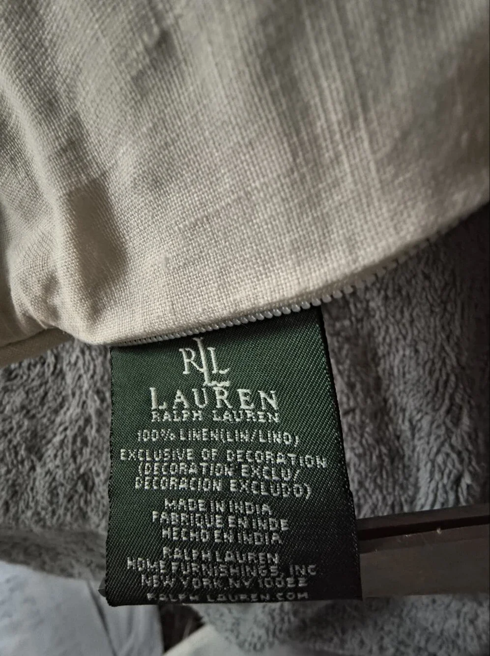 Lauren Ralph Lauren Tan Cream Dorset Embroidery Chain Stitch Pillows Covers